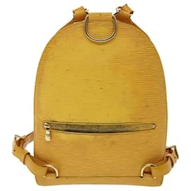 Louis Vuitton-LOUIS VUITTON Epi Mabillon Backpack Yellow M52239 LV Auth 41583-Yellow