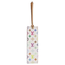 LOUIS VUITTON Monogram Multicolor Mark Page Kadu Bookmark M99196 LV Auth 51099 White