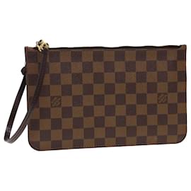 Louis Vuitton-Bolsa LOUIS VUITTON Damier Ebene Neverfull MM Autenticação de LV4169-Outro