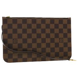 LOUIS VUITTON Damier Ebene Neverfull MM Beutel Zubehörbeutel LV Auth am4185 Andere
