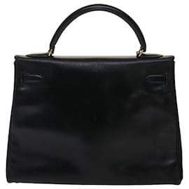 Hermès-hermes kelly 32 Hand Bag Leather Black Auth ni110a-Black