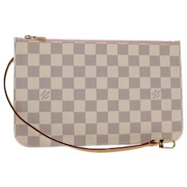 Louis Vuitton-Bolsa LOUIS VUITTON Damier Azur Neverfull MM LV Auth 45148-Outro