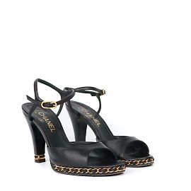 CHANEL Heels Slingback Black