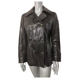 Oakwood Leather Jacket Dark Brown Dark brown