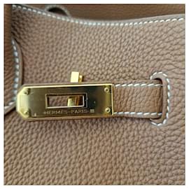 Hermès-Birkin 35 Gold togo-Braun