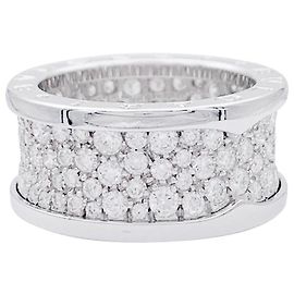 Bague Bulgari, "B.Zero1", or blanc et pavé diamants. Autre