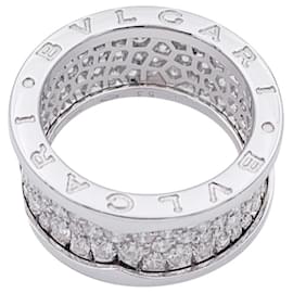 Bulgari-Bulgari ring, "B.Zero1", white gold and diamonds.-Other