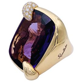 Anel de Pomellato, “Ritrato”, Rosa ouro, Ametista e diamantes. Outro