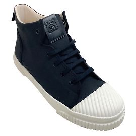 Loewe Black Canvas Alto Hi Top Sneakers Black