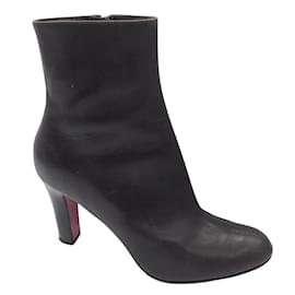 Christian Louboutin-Christian Louboutin Brown Leather Ankle Boots-Brown