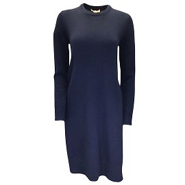 Michael Kors Collection Jersey tabardo de punto de cachemira de manga larga azul marino Azul