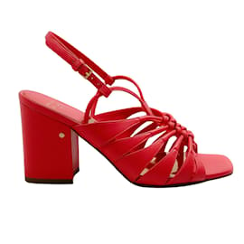 Laurence Dacade-Laurence Dacade Coral Leather Burma Block Heeled Sandals-Pink