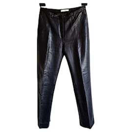 Prada-Pantalons en cuir-Noir