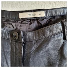 Prada-Leather trousers-Black