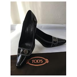 Tod's-Tod's zapatos de tacon. made in Italy. talla IT.38,EU 39-Negro