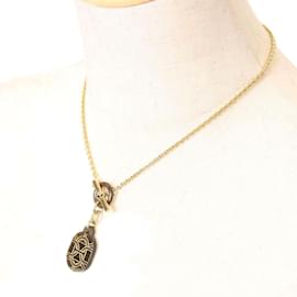 Hermès-Lacquered Horn Chaine d'Ancre Pendant Necklace-Golden