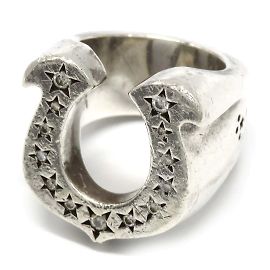 & Other Stories Diamond Horseshoe Ring Silvery
