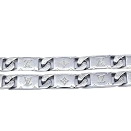 Louis Vuitton Monogram Charms Necklace Palladium Metal. Size M