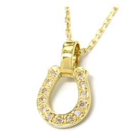 & Other Stories-18k Gold Diamond Horseshoe Pendant Necklace-Golden