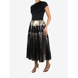Louis Vuitton Monogram Wave Midi Skirt BLACK. Size 38