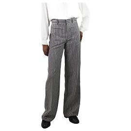 Christian Dior Grau gestreifte Hose – Größe UK 6 Grau
