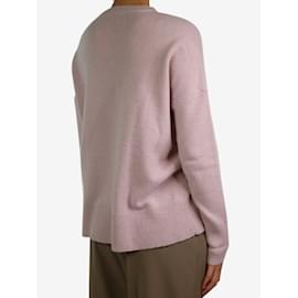Theory-Pink crewneck cashmere jumper - size UK 4-Pink
