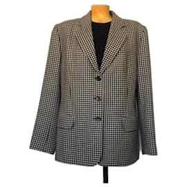 Burberry-Burberry's chaqueta talla 48-Negro,Blanco