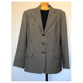 Burberry-Burberry's chaqueta talla 48-Negro,Blanco