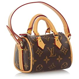 Louis Vuitton Auth Plastic Beige Porte Cles Speedy inclusion Key Chain Bag  charm