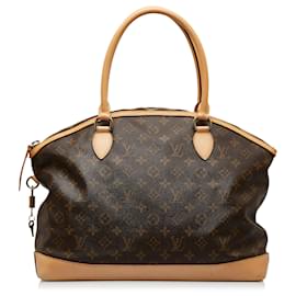 Louis Vuitton-Louis Vuitton Brown Monogram Lockit Horizontal-Brown