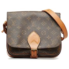 Louis Vuitton-Louis Vuitton Brown Monogram Cartouchiere MM-Brown