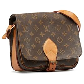 Louis Vuitton-Louis Vuitton Brown Monogram Cartouchiere MM-Brown