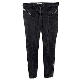 Vaqueros Pierre Balmain Estilo Motero Negros Negro