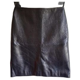 Loewe Lederrock Schwarz Schwarz