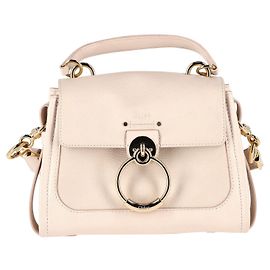 Chloé Chloe Mini Tess Day Bag em couro de bezerro nude Couro Bege