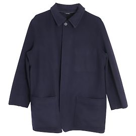 Hermès Hermes Single-Breasted Short Coat in Navy Blue Cashmere  Navy blue