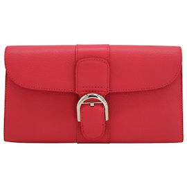 Carteira Delvaux Longa em Couro de Bezerro Rose Candy Rosa