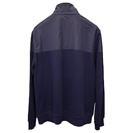 Brunello Cucinelli-Brunello Cucinelli Zip Up Jacket in Navy Blue Cotton-Navy blue