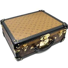 Valise Louis Vuitton Cotteville en toile damier graphite et cuir noir