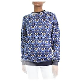 Chloé-Suéter azul com estampa de coruja - tamanho XS-Azul