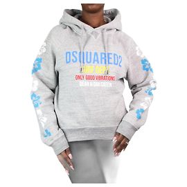 Dsquared2 Sudadera con capucha y estampado gráfico gris - talla M Gris