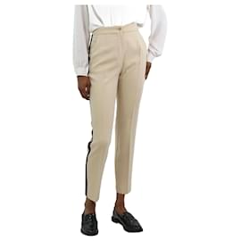 Etro-Pantalon en laine mélangée neutre à rayures latérales - taille IT 38-Autre