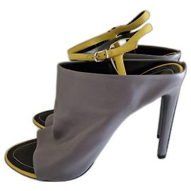 Balenciaga leather sandals dark grey Dark grey