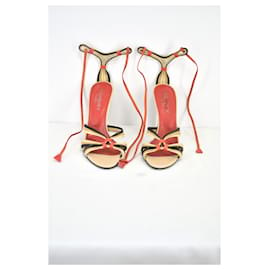 Yves Saint Laurent-#yvessaintlaurent #sandals #laceup #heelssandal-Multicolore,Beige,Arancione,Crema,Cognac,Castagno,Caramello,Cioccolato,Marrone scuro