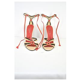 Yves Saint Laurent-#yvessaintlaurent #sandals #laceup #heelssandal-Multiple colors,Beige,Orange,Cream,Cognac,Chestnut,Caramel,Chocolate,Dark brown