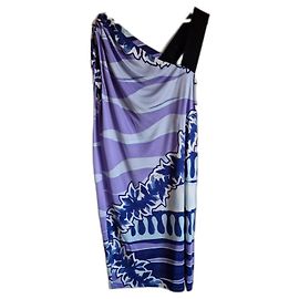 Emilio Pucci Navy Blue Viscose Dress Navy blue