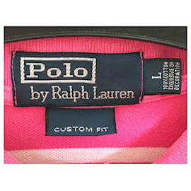 Polo Ralph Lauren-Ralph Lauren. polo taille L-Rose,Blanc