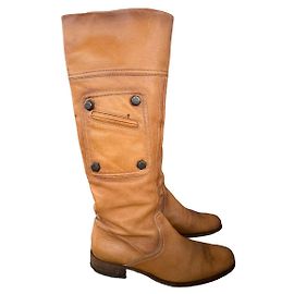 Hugo Boss leather boots brown size 37 Brown