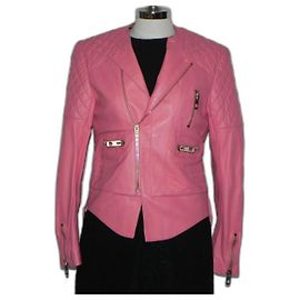 Giacca in pelle di agnello Balenciaga S Rosa