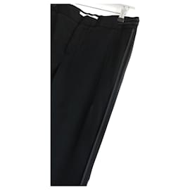 Marni-Marni Fall 2010 Black Piped Trim Cropped Trousers-Black